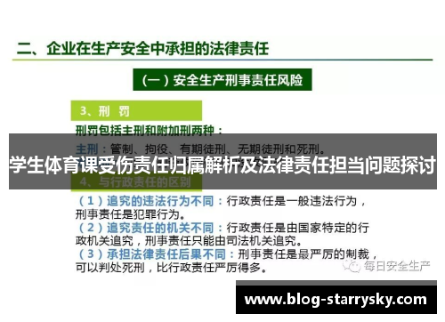 学生体育课受伤责任归属解析及法律责任担当问题探讨